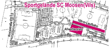 Plan Sportgelände SC Moosen(Vils)