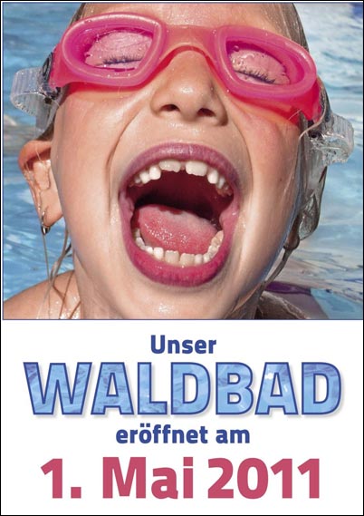 Poster Waldbad Eröffnung am 1. Mai 2011