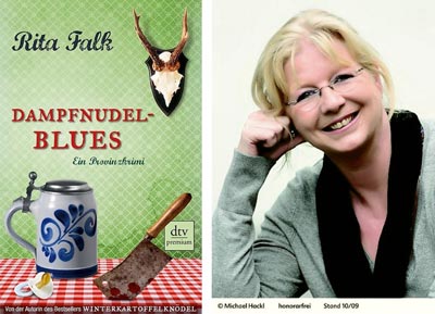 Buch "Dampfnudelblues" und Authorin Rita Falk