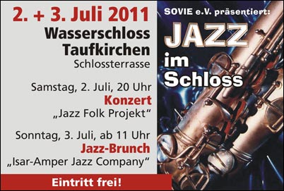 Plakat "Jazz im Schloss" 2. & 3. Juli