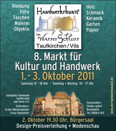Plakat "Handwerkskunst im Wasserschloss"