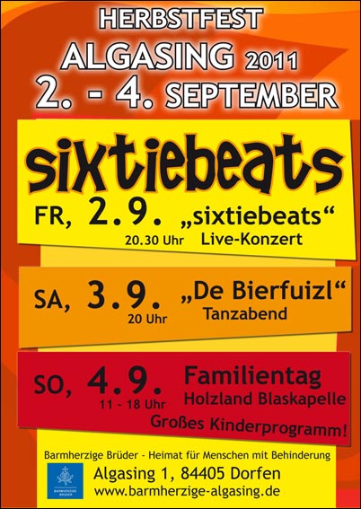 Plaakat "Herbstfest Algasing 2011"