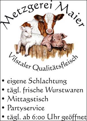 Schild "Metzgerei Maier"