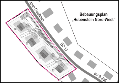 Änderung des Flächennutzungsplanes und Aufstellung des Bebauungsplanes „Hubenstein Nord-West“