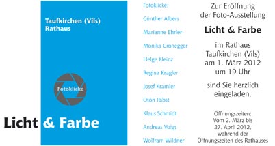 Plakat "Fotoausstellung im Rathaus"