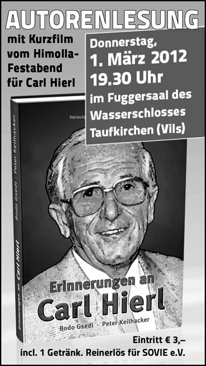 Autorenlesung Carl Hierl