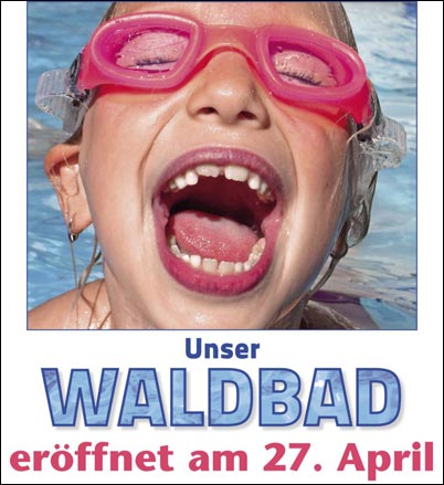 Plakat "Waldbaderöffnung"