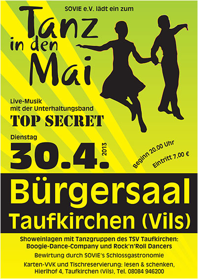 Plakat "Tanz in den Mai"