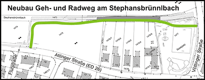 Plan Radweg Stephansbrünnlbach
