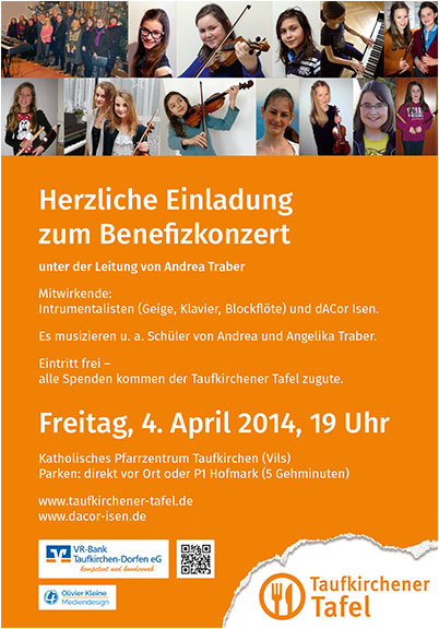 Plakat Benefizkonzert Tafel