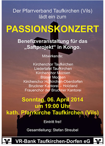 Plakat Benefizkonzert Parrgemeinde