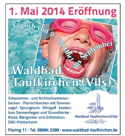 Plakat Waldbaderöffnung