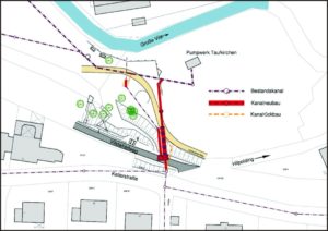Plan Kanalbau Kellerstraße