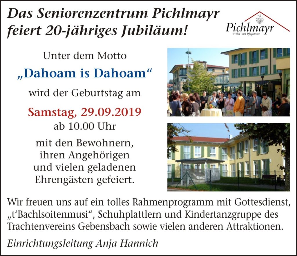 20 Jahre Senioren-Service-Zentrum Taufkirchen (Vils)