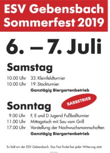 Sommerfest ESV Gebensbach
