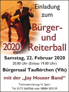 Bürger- und Reiterball 2020